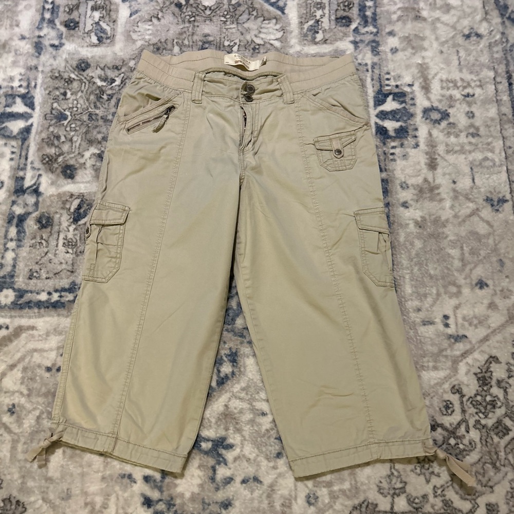 Sonoma Beige Cargo Capris with Utility Pockets